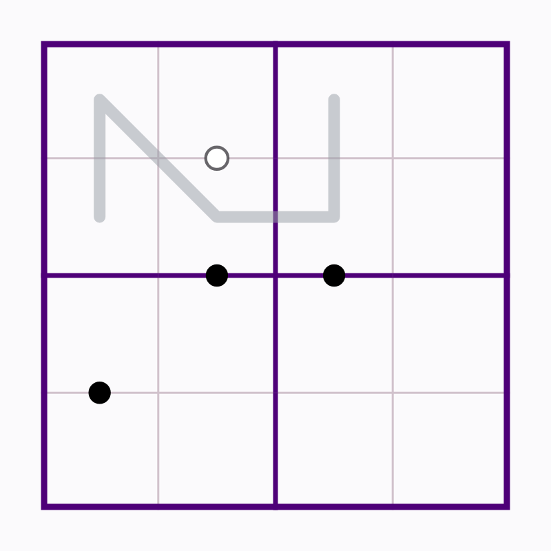 Starting board for Northern Mirror Turns and Four Dots