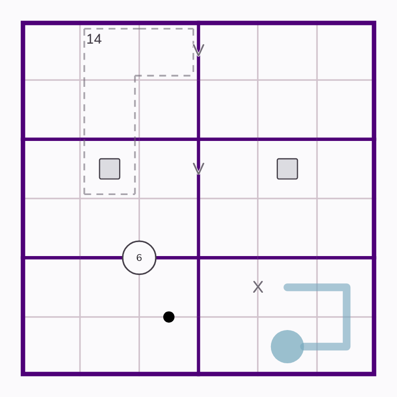 Puzzle grid for Eastern Hairpin Thermo and One Dot