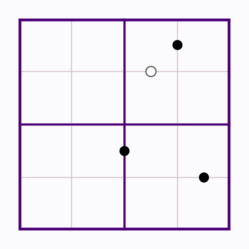 Starting board for Black and White Dots