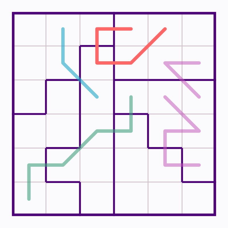 Starting board for Top-and-Bottom Renban Paths