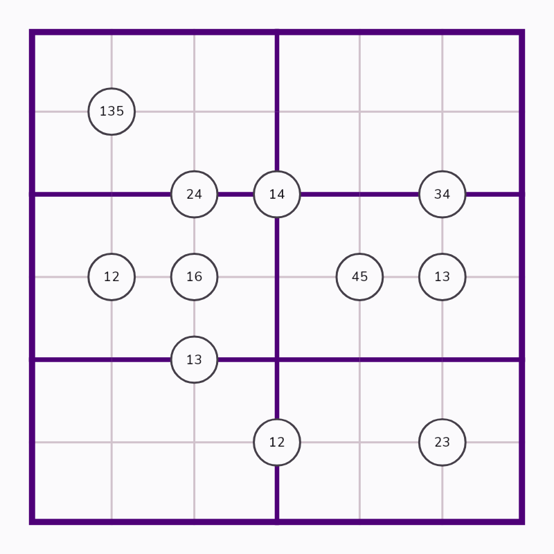 Starting board for A Field of Clues and 11 Quadruples